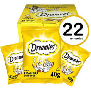 Petisco Dreamies Frango Para Gatos Adultos - Caixa 22uni.